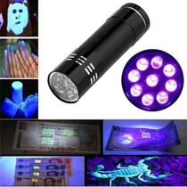 Lanterna Metal Luz Negra Notas Luz Uv Unhas Gel Esmalte secagem