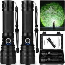 Lanterna MILAOSHU 99000 lúmens recarregável IPX7, kit com 2 unidades Lanterna MILAOSHU 99000 lúmens recarregável IPX7, kit com 2 unidades