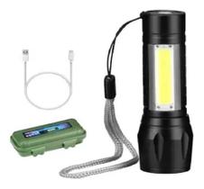 Lanterna Mini Led Cree Police Tática Recarregável Zoom Forte Lanterna Mini Led Cree Police Tática Recarregável Zoom Forte