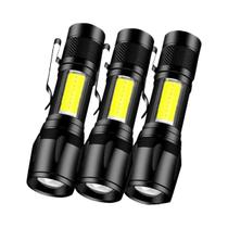 Lanterna Mini LED Recarregável COBtXPEZoom USB Para Camping Ao Ar Livre E Emergências Com Clipe De