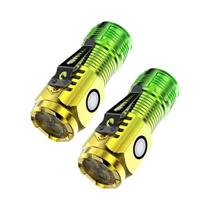 Lanterna Mini Recarregável À Prova d'Água Com 3 LEDs E Clipe Para Caneta, Portátil, Brilhante, Para