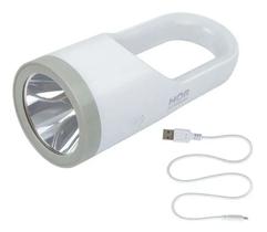 Lanterna Mor Branca 160 Lumens Recarregável