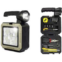 Lanterna Multifuncional Com Maleta De Ferramentas Completa