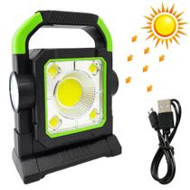Lanterna Multifuncional Solar Ou Cabo 3 Níveis Luminosidade Recarregável HC7078A