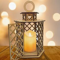 Lanterna Natalina em MDF para Natal Artesanato Decorativo 20x10 cm Lanterna Natalina em MDF para Natal Artesanato Decorativo 20x10 cm