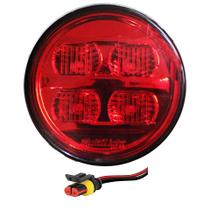 Lanterna Ônibus Caminhão Carreta 70mm 4 Led VM BIVOLT +Conector