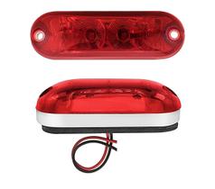 Lanterna Ônibus Caminhão Vigia Teto Cromada 2 LED 12V VM