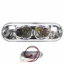 Lanterna Ônibus Caminhão Vigia Teto Cromada 2 LED 24 Volts CR