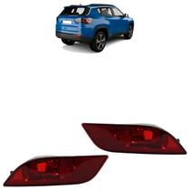 Lanterna Parachoque Traseiro Compass 2017 2018 2019 2020 2021 2022 2023 Rubi Liso Acrílico