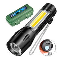 Lanterna Pequena De Bolso Preta USB -Dp Led Light
