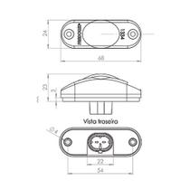 LANTERNA PLACA AM LED COM CONECTOR para UNIVERSAL/ DELIMITAD