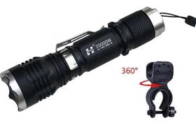 Lanterna Policial Recarregável C/Clip Zoom