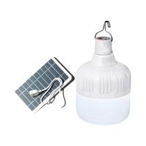 Lanterna Portátil LED Solar Recarregável Por USB, Luz De Emergência Para Camping, Tenda, Jardim