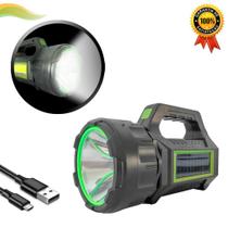 Lanterna Potente Com Alça LED USB/Solar TD-5000A
