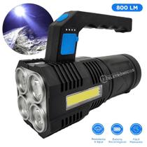 Lanterna Potente Led Recarregável Ultra Iluminação Com Strobo 800 lumens 20W LT8934