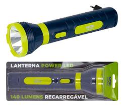 Lanterna Power Led Mor 140 Lumens Recarregável Luz Branco