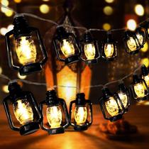 Lanterna preta LED String Lights AceList 30 para interior/exterior