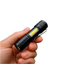 Lanterna Profissional para Eletricistas com LED Roxo, Luz Lateral e Zoom Preciso