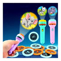 Lanterna Projeção Infantil Imagens Divertidas Brinquedo Crianças 24 Imagens Lanterna Projetora