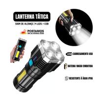 Lanterna Recarregável 4 LED Super Potente Brilhante Mais Ultra Forte do Mundo Longo Alcance Portátil Lanterna Recarregável 4 LED Super Potente Brilhante Mais Ultra Forte do Mundo Longo Alcance Portátil