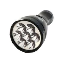 Lanterna Recarregável 7 LEDs PVC Prata e Preto 18,5cm Altura - DTOOLS Lanterna Recarregável 7 LEDs PVC Prata e Preto 18,5cm Altura - DTOOLS