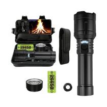 Lanterna Recarregável À Prova d'Água 3 Em 1, Isqueiro E Power Bank Com Zoom E 5 Modos Para Camping E