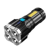Lanterna Recarregável Bateria Interna Indicador de Carga 4 Modos de Iluminação Forte Econômico Pisca Lateral Corpo ABS - Altomex