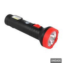 Lanterna Recarregável Bivolt 2 LED Duplo Preto - Tudo em Caixa