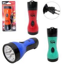 Lanterna Recarregavel Bivolt Colors Com 4 Leds + Alca Na Cartela - Dynasty