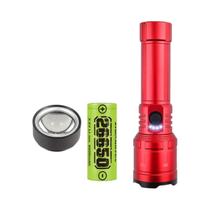 Lanterna Recarregável Com Zoom E Power Bank, 5 Modos, Feixe Super Brilhante Para Acampamento E