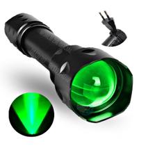 Lanterna Recarregável Foco Verde Tática para Caça e Pesca Noturna - WZ