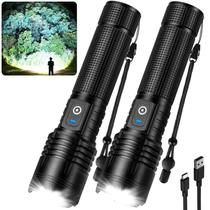 Lanterna Recarregável Kmivo 2 Unidades 99.000 Lumens à Prova d'Água Lanterna Recarregável Kmivo 2 Unidades 99.000 Lumens à Prova d'Água