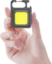 Lanterna Recarregável LED Mini COB Chaveiro Com 3 Modos De Luz Prova D'água Alfacell