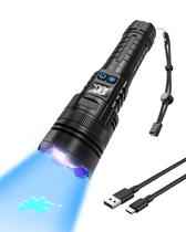Lanterna Recarregável MOWETOO UV 365nm com Luz Branca Lanterna Recarregável MOWETOO UV 365nm com Luz Branca