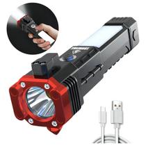 Lanterna Recarregável Potentes Tática Led 4 Em 1 Pro Titanium