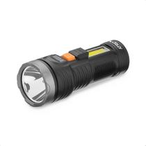 Lanterna Recarregável USB de Mão LED 1W 100 lumens + COB 3W 140 Lumens Com Bateria De Lítio Lat 3 Atrio - ES443