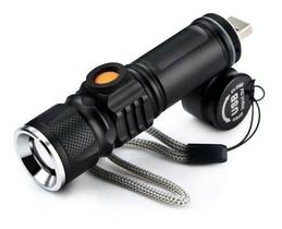 Lanterna Recarregavel Usb Led Potente Lt-417 Luatek