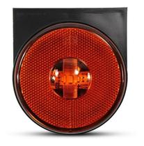 Lanterna Redonda Lateral Led 85mm Com Suporte Saída Fios