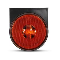 Lanterna Redonda Lateral Led 85mm Com Suporte Saída Fios