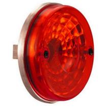 Lanterna redonda universal com lente lisa - Vermelho