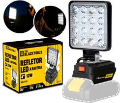 Lanterna refletor holofote portátil recarregável 12w a bateria 21v bivolt