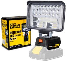 Lanterna refletor holofote portátil recarregável 18w a bateria 21v bivolt