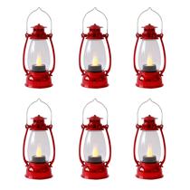 Lanterna Reperla Mini Decorativa Vermelha com Vela LED cintilante x12 Lanterna Reperla Mini Decorativa Vermelha com Vela LED cintilante x12