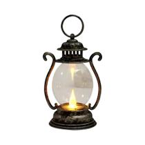 Lanterna Retro LED Portátil Para Halloween, Alimentada Por Bateria, Luz De Camping Ao Ar Livre, Luz