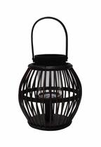 Lanterna Rustica Luminária Redonda de Madeira Porta Vela