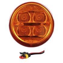 Lanterna Seta Ônibus Caminhão 70mm 4 Led AM BIVOLT +Conector Lanterna Seta Ônibus Caminhão 70mm 4 Led AM BIVOLT +Conector