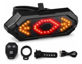 Lanterna Seta para Bike Bicicleta Led Com Controle Sem Fio Recarregável Lanterna Seta para Bike Bicicleta Led Com Controle Sem Fio Recarregável