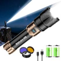 Lanterna SKYFIRE 3000 lm Recarregável 10000 mAh com Zoom