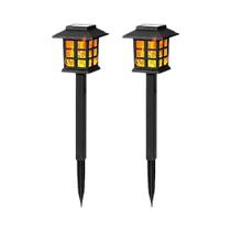 Lanterna Solar À Prova d'Água Com 10 LEDs Luzes Piscantes Para Jardim, Caminho, Quintal E Pátio