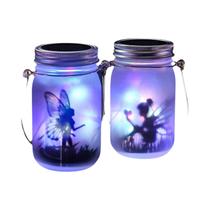 Lanterna Solar à Prova D'Água em Formato de Pote de Vidro - Luzes de Fadas Penduradas ou de Mesa